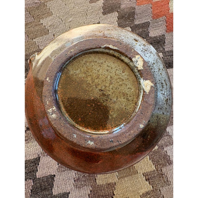 Mid-Century Modern 1970s Ann Campbell Studio Pottery Pitcher – Organic Earth Tone Glaze For Sale - Image 3 of 8