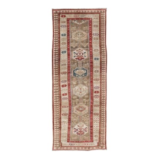 Persian Hand Knotted Antique Serab Runner in Tribal Design With Medallions 3'0 X 8'10 For Sale