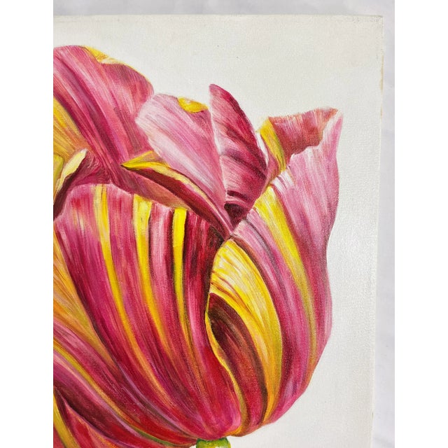 Original Signed Oil Painting on Canvas Styled After Lowell Nesbitt For Sale - Image 4 of 12