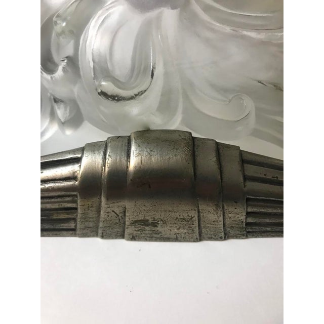 Early 20th Century French Art Deco Sconces Signed by Sabino - a Pair For Sale - Image 5 of 12