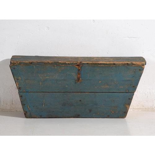 Wood Vintage Storage Trunk, 1920 For Sale - Image 7 of 9