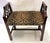 Vintage Fretwork Curved Arm Vanity Stool/ Bench With New Leopard Upholstery For Sale - Image 4 of 18