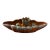 1950s Van Briggle Pottery Flower Frog With Console Bowl Drip Brown Green Glaze-Signed For Sale