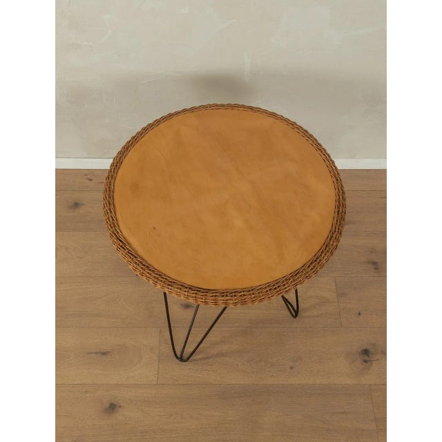 Rattan Side Table by Urotan, 1950s For Sale - Image 4 of 8