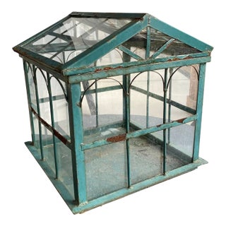 English Tabletop Metal Greenhouse C. 1920 For Sale