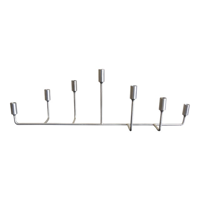 Late 20th Century Modern Stainless Steel Candelabra For Sale