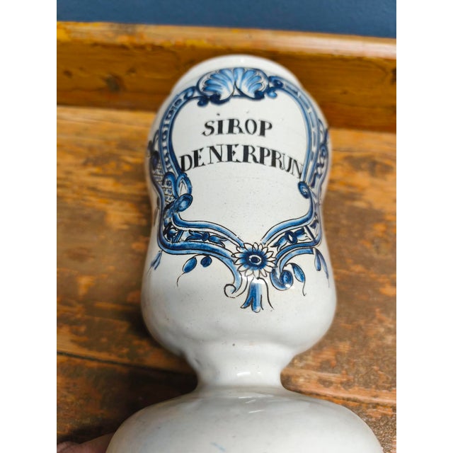 Ceramic Apothecary Jar with Latin Inscription, 18th Century-Early 19th Century For Sale - Image 13 of 17