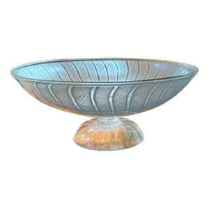Murano "Latticino" Footed Centerpiece Bowl