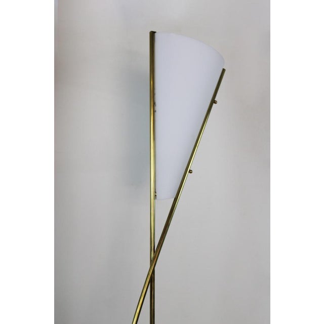 Vintage Floor Lamp in Brass, Glass, and Marble, 1970s For Sale - Image 9 of 11
