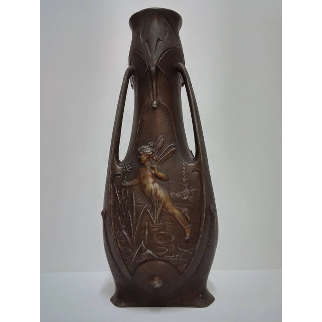 Art Nouveau French Art Nouveau Vases - a Pair For Sale - Image 3 of 5