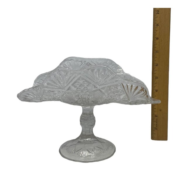 Late 19th Century American Pattern Pressed Glass Footed Banana Stand For Sale - Image 12 of 13