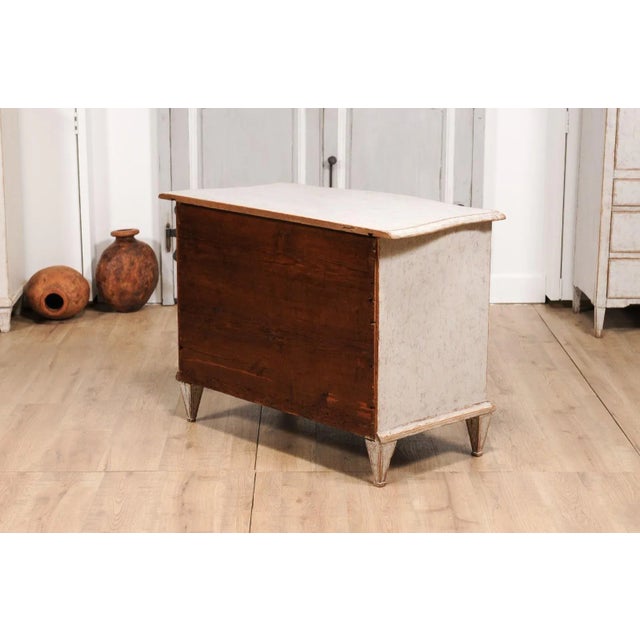 1760s Rococo Period Painted Swedish Chest of Drawers with Serpentine Front For Sale - Image 11 of 12