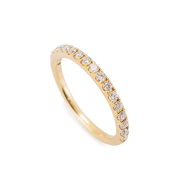 Gender: Ladies Metal Type: 14K Yellow Gold Ring Size: 5.5 Width: 1.60 mm Weight: 1.80 grams Ladies 14K yellow gold...
