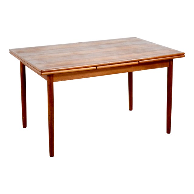 Mid-Century Modern Danish Teak Extendable Dining Table, 1960s For Sale