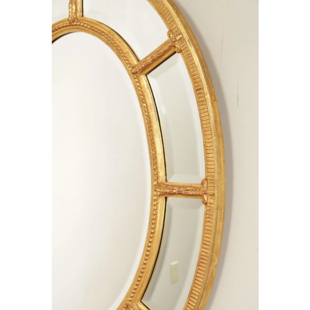 Wood Mid 20th Century Friedman Brothers Adams Style Oval Gilt Wall Mirror For Sale - Image 7 of 13