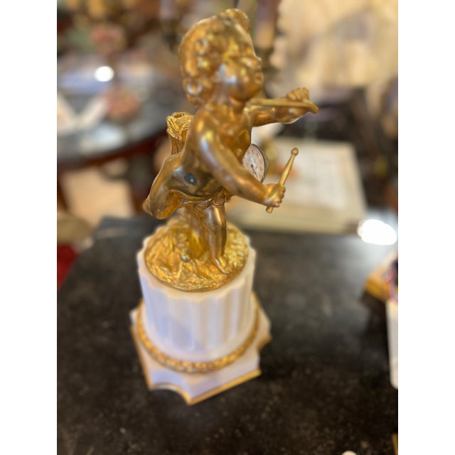 French Early 19th Century French Clock Marble & Ormolu For Sale - Image 3 of 7