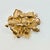 1960s 1960s Vintage Americana Hollywood Regency Gold Mesh Christmas Poinsettia Brooch, MC Manufacturing For Sale - Image 5 of 6