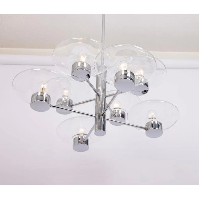 1970s Mid-Century Orbital Pendant Lamp attributed to Kaiser Idell / Kaiser Leuchten, Germany, 1970s For Sale - Image 5 of 13