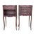 20th Century Pair of Marquetry Darkness Walnut Nightstands Tables With Drawers For Sale - Image 9 of 9