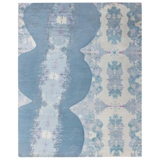 Modern Eskayel Jangala Abstract Green Hemp Rug by Doris Leslie Blau For Sale