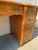 Vintage French Provincial Writing Desk With Leather Inset Top, Cabriole Legs & Brass Hardware For Sale - Image 4 of 12
