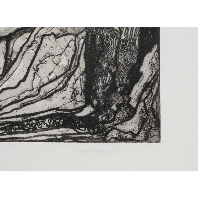 1975 Black and White Abstract Figurative Etching Edition 98/200 by Jorge Castillo For Sale - Image 9 of 12