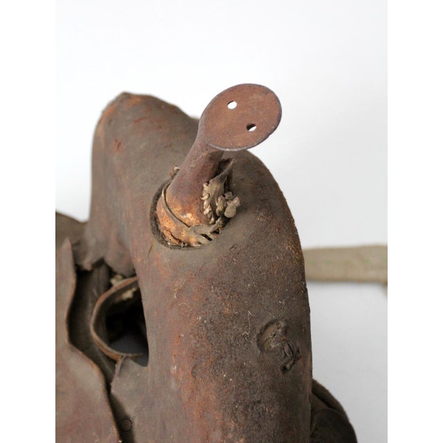Old Western Leather Saddle Decorative Ranch Decor For Sale - Image 4 of 15