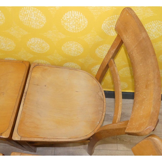 Vintage Kitchen Chairs in Wood, Set of 4 For Sale - Image 3 of 11