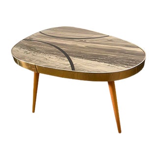 Kidney-Shaped Flower Table or Plant Stand in Formica, 1950s For Sale