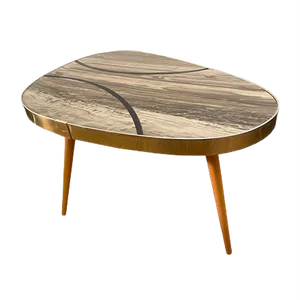 Kidney-Shaped Flower Table or Plant Stand in Formica, 1950s