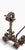 Stickley Early 20th Century Pair of Hand Forged Arts and Crafts Iron Andirons For Sale - Image 4 of 7