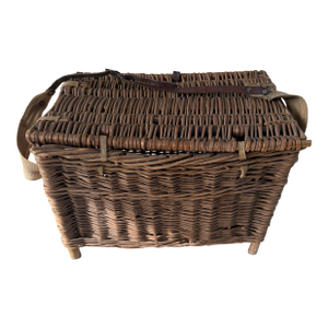 Vintage Wicker Fishing Basket