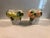 1970s Majolica Lemon Orange Centerpiece Candle Holders / Planters - A Pair For Sale - Image 9 of 14