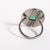 Art Deco 1990s Emerald, Diamond and White Enamel Cocktail Ring, Size 7.25 For Sale - Image 3 of 8