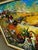 Orange Maya Eventov "Untitled" Rooster Original Acrylic on Canvas H.Signed For Sale - Image 8 of 14