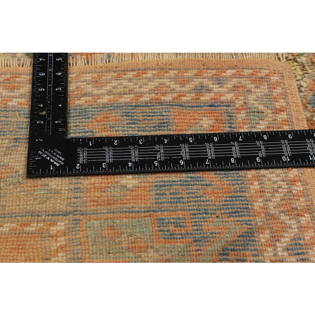 Vintage Orange Turkish Oushak Rug - 04'00 X 05'08 For Sale In Dallas - Image 6 of 9