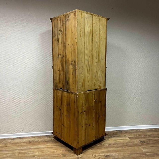 Antique Softwood Corner Cabinet from Franconia, Set of 2 For Sale - Image 15 of 16