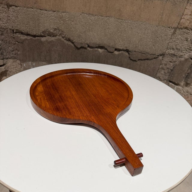 Ernest Sohn Serving Tray Siamese Teak Wood Mandalay Danish Modern For Sale In San Diego - Image 6 of 10