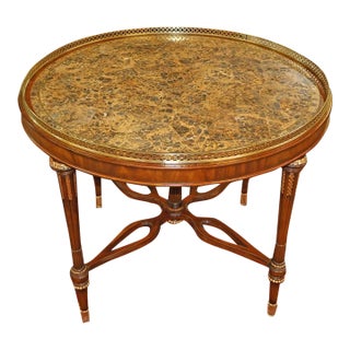 Maitland Smith French Louis XV Style Tessellated Marble Center Table For Sale