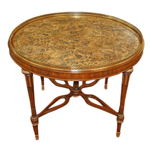 Maitland Smith French Louis XV Style Tessellated Marble Center Table