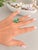 1980s Italian Modernist 14k Gold Malachite & Diamond Statement Ring, Signed Tj, Size 6.75 For Sale - Image 15 of 15