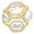 Ippolita 18k Yellow Gold Rock Crystal Quartz and Diamond Ring, Size 6.75 For Sale