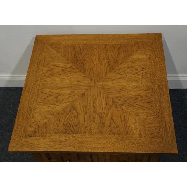 Late 20th Century Thomasville Furniture Monterey Collection Spanish Mediterranean 28" Square Accent Storage End Table For Sale - Image 5 of 9