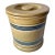 Yellow Ware Blue Banded Canister/Crock For Sale