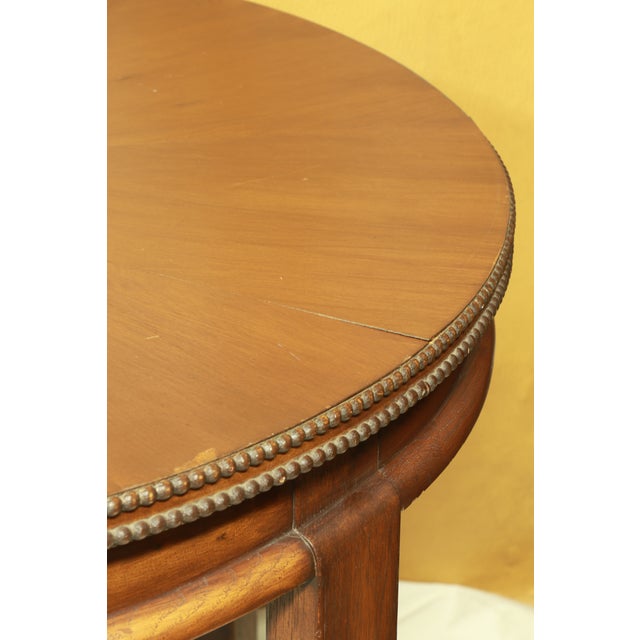 1950s Robert Irwin 1950s Round Walnut Table Mid Century Modern, Card or Office Table For Sale - Image 5 of 11