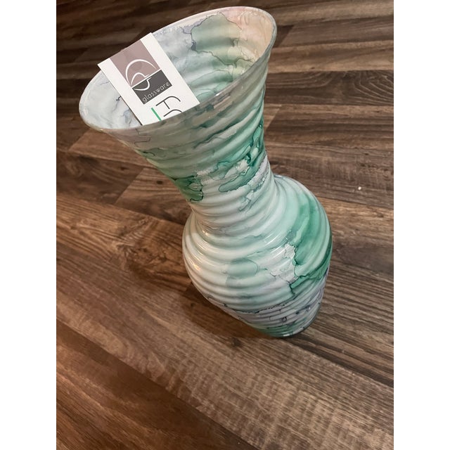 2000 - 2009 Italian (Fair Trade) Decorative Blown-Glass Vase For Sale - Image 5 of 8