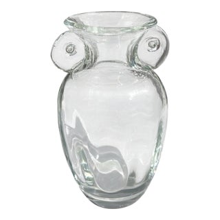 Vintage Hand Blown Glass Pitcher For Sale