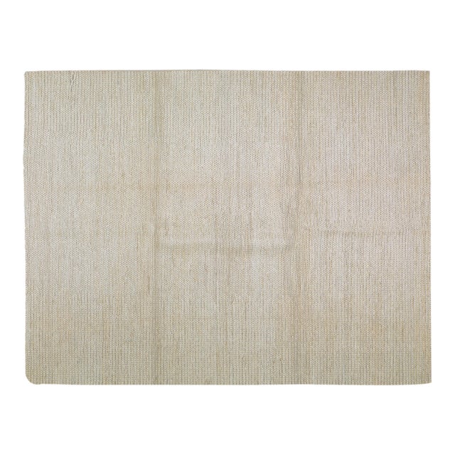 New Indian Sisal Hand Knotted Wool Rug, 8x10 For Sale