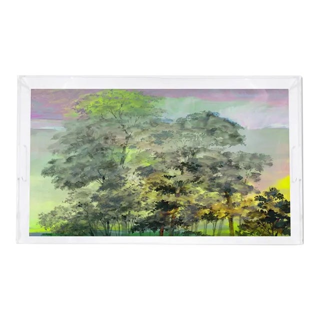 Nicolette Mayer Forest For The Trees Healdsburg 22.5"x14.5" Acrylic Tray For Sale