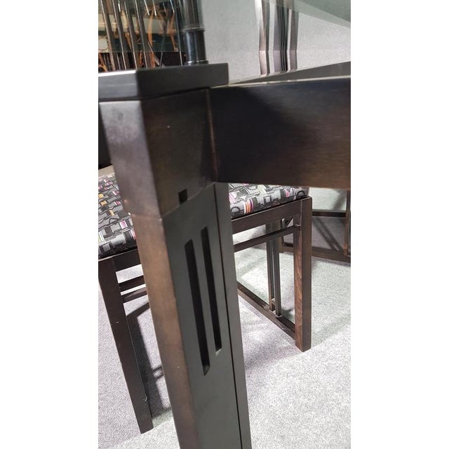 Galaxy Dining Table and Chairs by Umberto Asnago for Giorgetti, 1980s, Set of 5 For Sale - Image 3 of 8